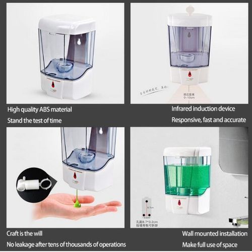Automatic Infrared Sensor Hand Sanitizer Motion Activated Hand-free Soap Dispenser Sensor Sterilizer Wall Mounted