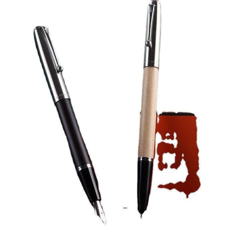 4K Drawing Paper Jinhao Wooden Pole 616 Pen 51A Calligraphy Practice 0.5mm Small Beauty Elbow Writing Smooth