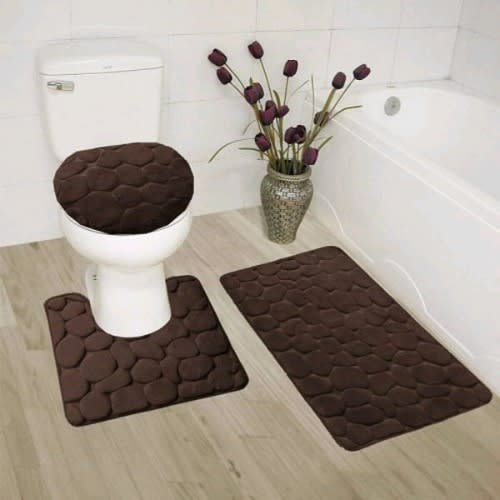 Bathroom Mat 3in1 Brown