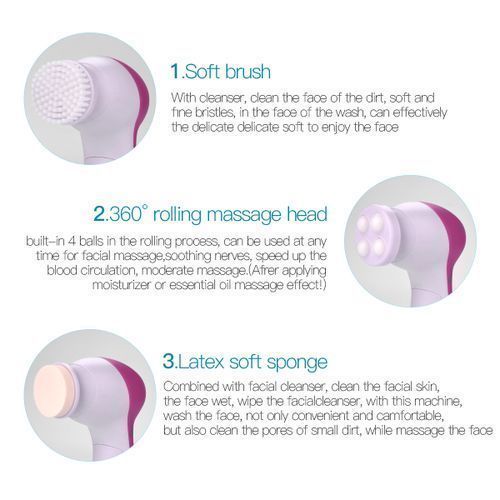 5 In1 Face Machine Electric Wash Cleaner Face Massager