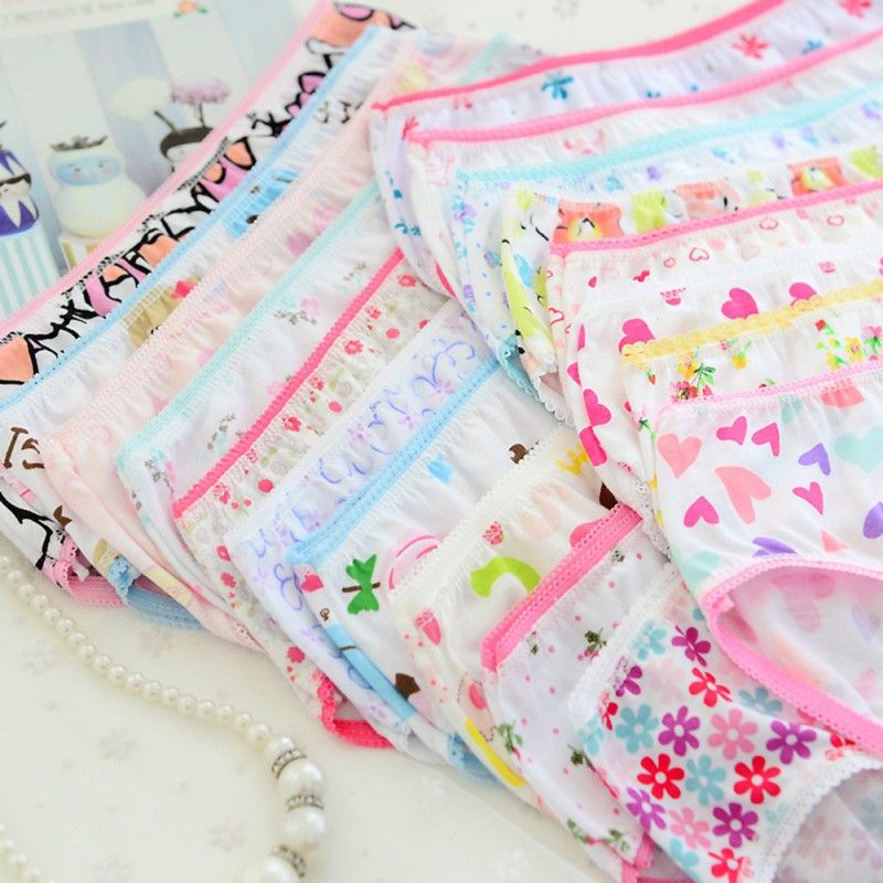 12pcs Cotton Panties Baby Girls Clothing Kids Underwear
