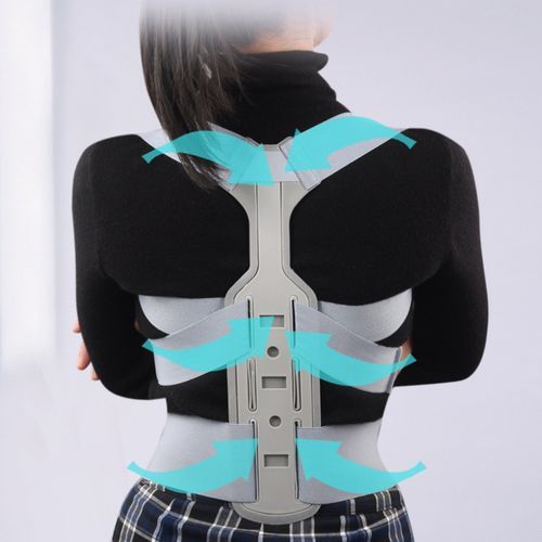 Invisible Chest Posture Corrector Scoliosis Back Brace Spine Belt Shoulder Medical Therapy Support Poor Posture Correction Belt(#Gray)