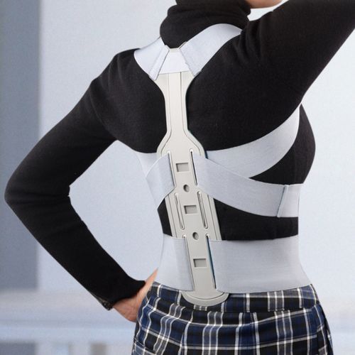 Invisible Chest Posture Corrector Scoliosis Back Brace Spine Belt Shoulder Medical Therapy Support Poor Posture Correction Belt(#Gray)