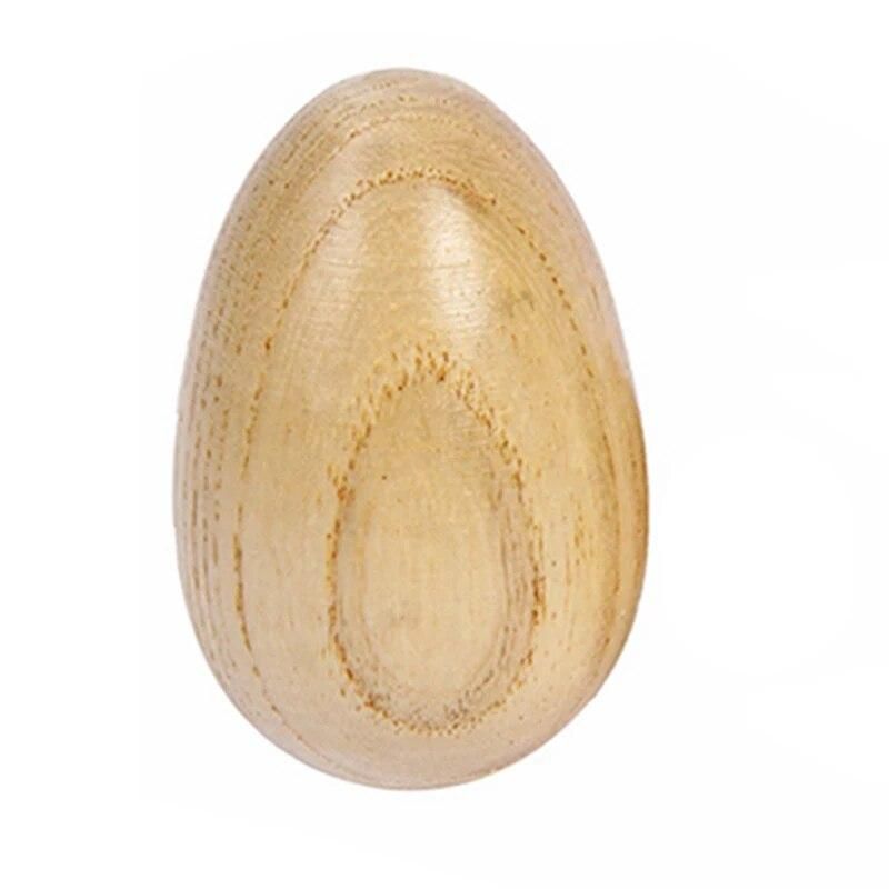 Set of 6 pcs Wooden Percussion Musical Egg Maracas Egg Shakers Musical Instrument Toy for Kids