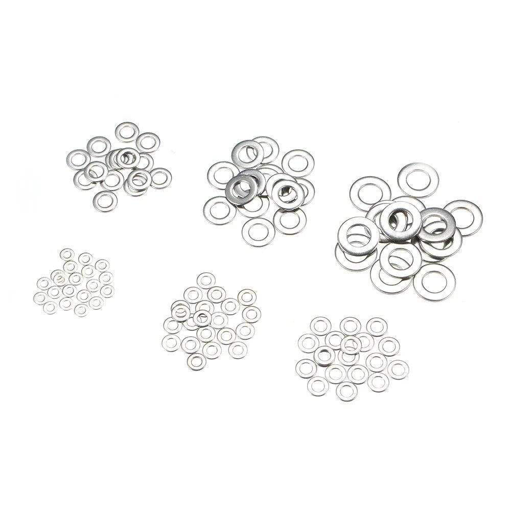 105pcs 304 Stainless Steel Assorted Washers Gasket Set O-Type Flat Sealing Ring Assortment Kit(M3 M4 M5 M6 M8 M10)
