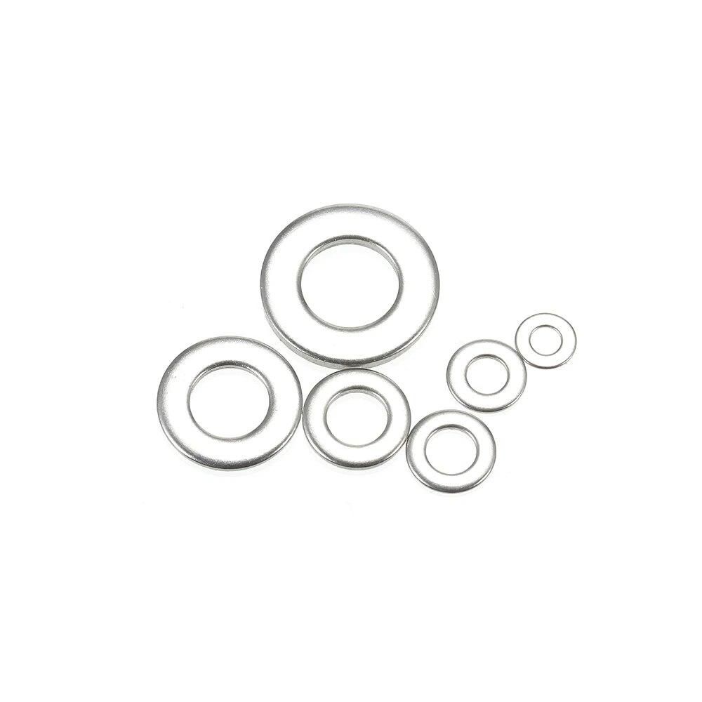 105pcs 304 Stainless Steel Assorted Washers Gasket Set O-Type Flat Sealing Ring Assortment Kit(M3 M4 M5 M6 M8 M10)
