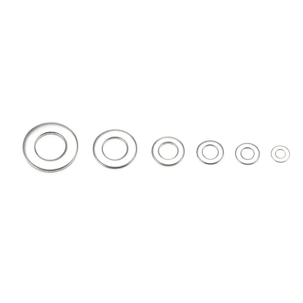 105pcs 304 Stainless Steel Assorted Washers Gasket Set O-Type Flat Sealing Ring Assortment Kit(M3 M4 M5 M6 M8 M10)