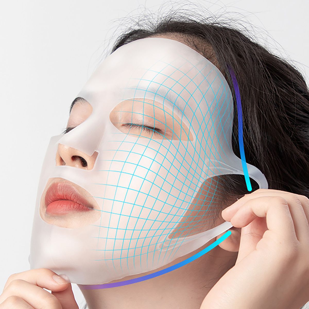 Silicone Mask Face Women Skin Care Tool Hanging Ear Face Mask  Sheet Reusable Lifting Anti Wrinkle Firming Ear Fixed Tools ACU