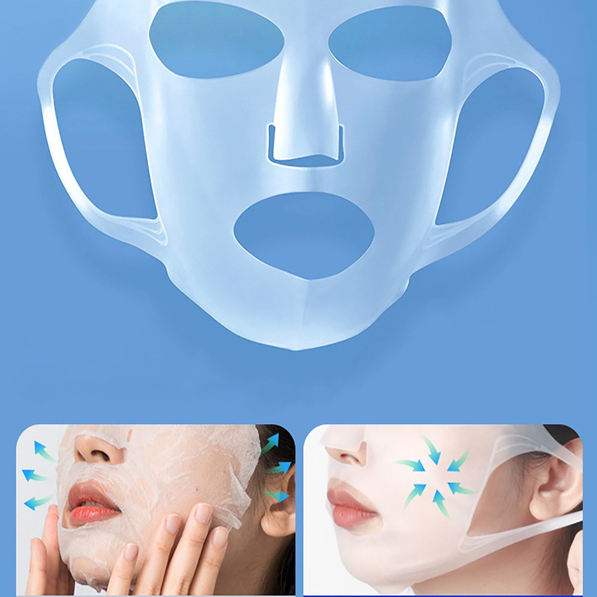 Silicone Mask Face Women Skin Care Tool Hanging Ear Face Mask  Sheet Reusable Lifting Anti Wrinkle Firming Ear Fixed Tools ACU