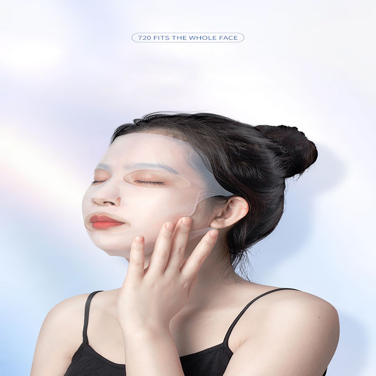 Silicone Mask Face Women Skin Care Tool Hanging Ear Face Mask  Sheet Reusable Lifting Anti Wrinkle Firming Ear Fixed Tools ACU