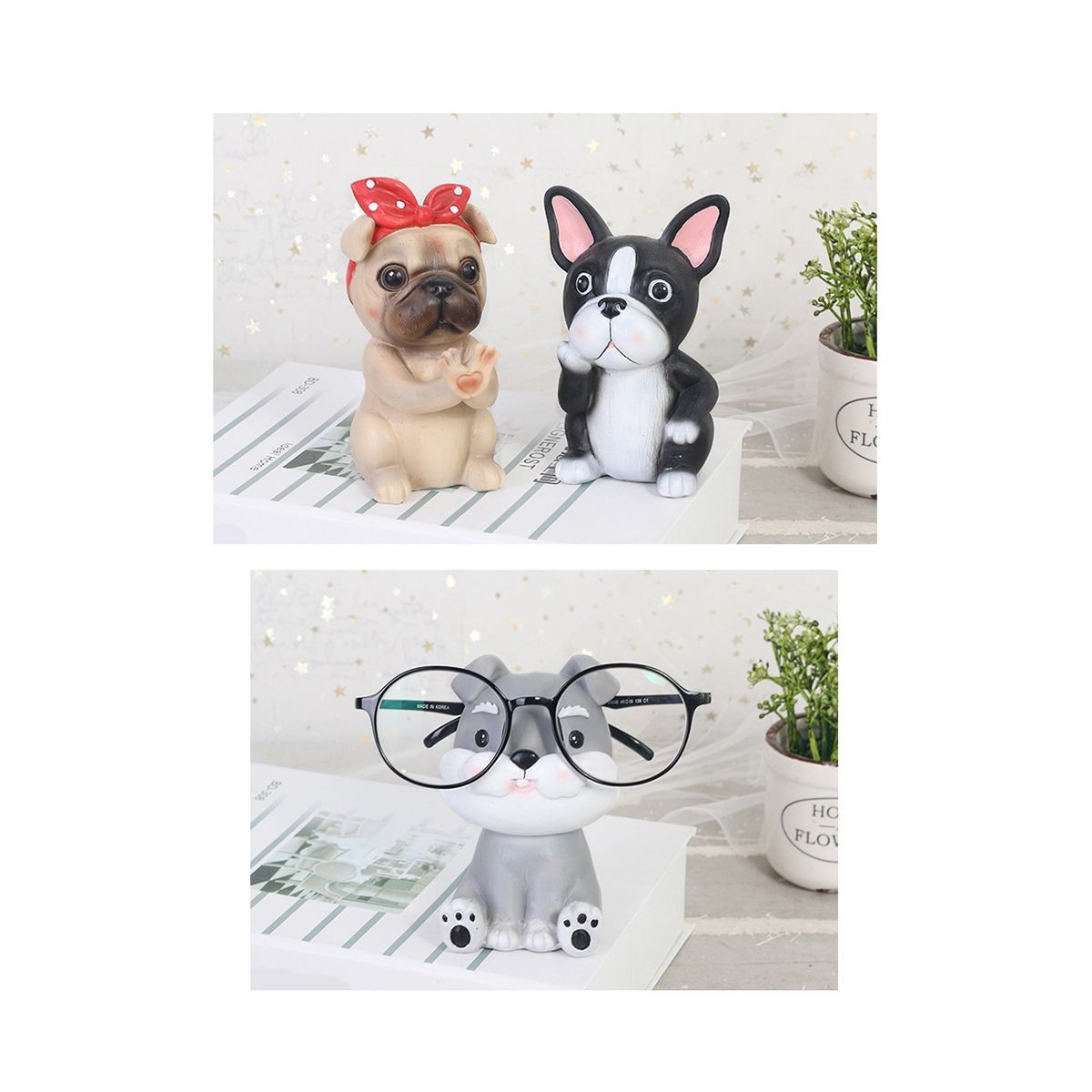 Puppy Dog Glasses Holder Stand Eyeglass Retainers Sunglasses