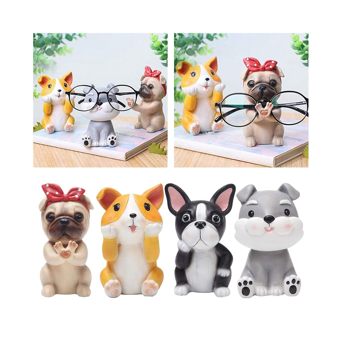 Puppy Dog Glasses Holder Stand Eyeglass Retainers Sunglasses