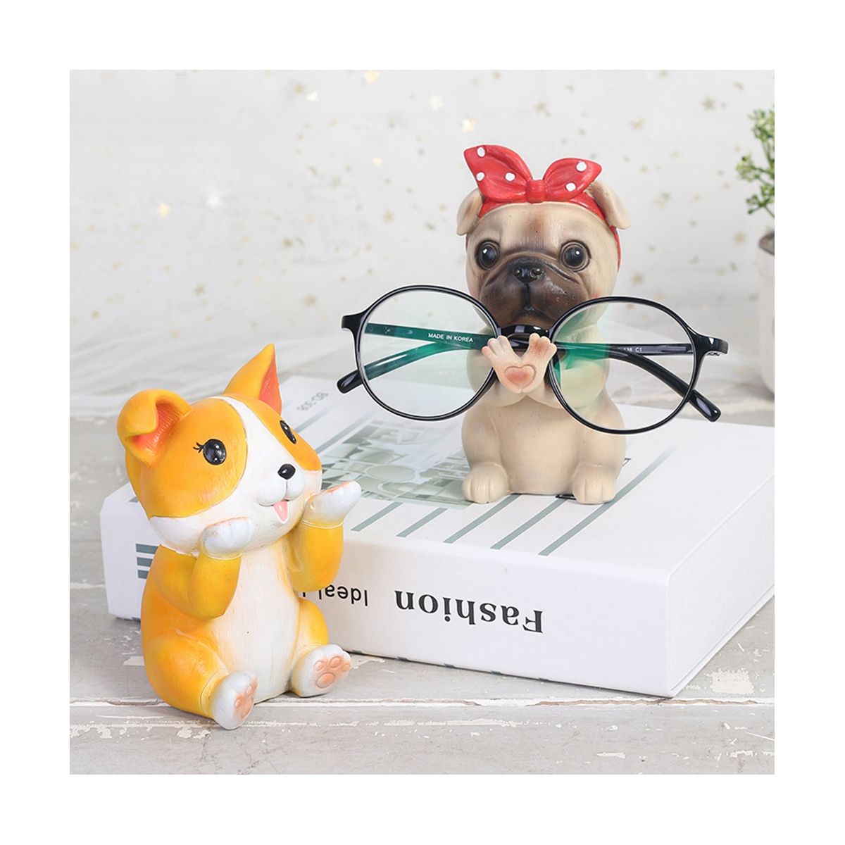 Puppy Dog Glasses Holder Stand Eyeglass Retainers Sunglasses