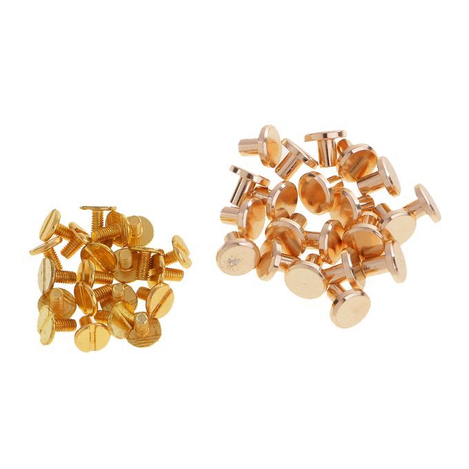 40 Sets 8mm Belt Screw Rivets Stud Head Leather Craft Nail For Wallet