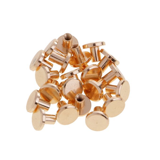 40 Sets 8mm Belt Screw Rivets Stud Head Leather Craft Nail For Wallet