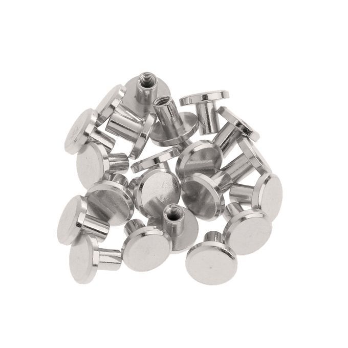 40 Sets 8mm Belt Screw Rivets Stud Head Leather Craft Nail For Wallet