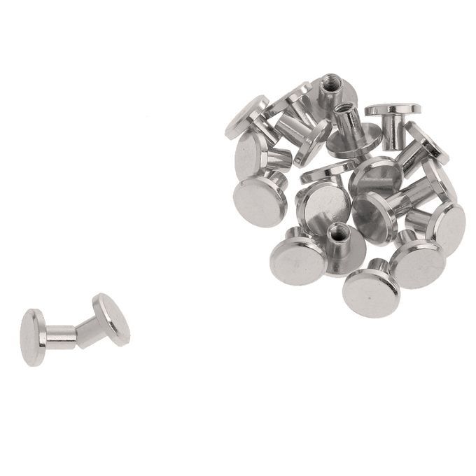 40 Sets 8mm Belt Screw Rivets Stud Head Leather Craft Nail For Wallet