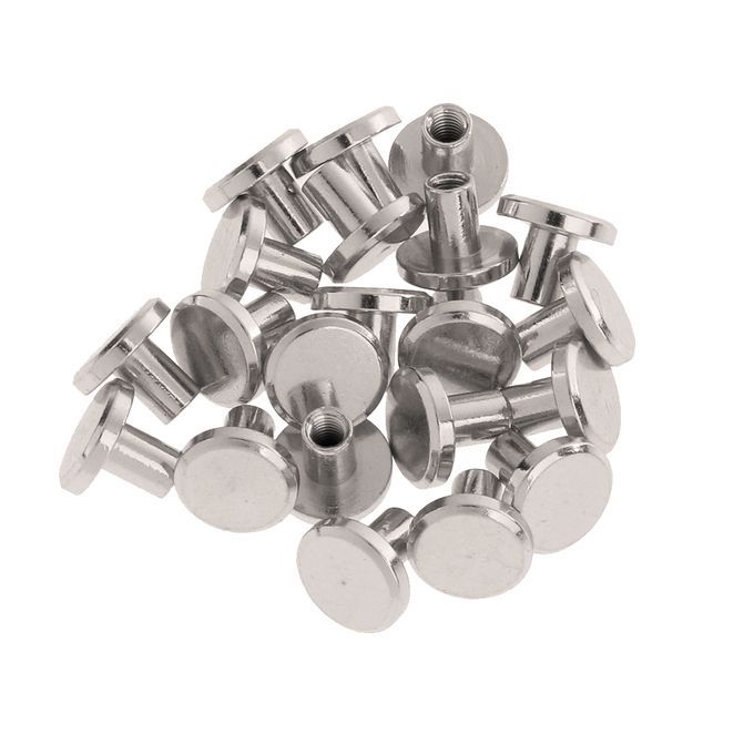 40 Sets 8mm Belt Screw Rivets Stud Head Leather Craft Nail For Wallet