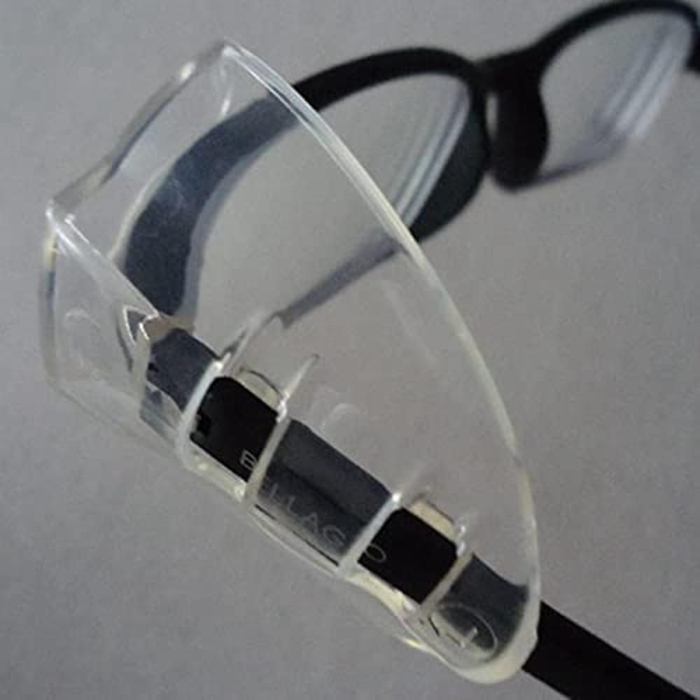 4 Pairs Eye Glasses Side Shields Slip on Clear Side Shield for Safety Glasses