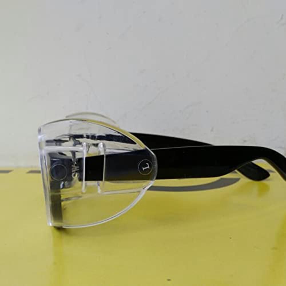4 Pairs Eye Glasses Side Shields Slip on Clear Side Shield for Safety Glasses