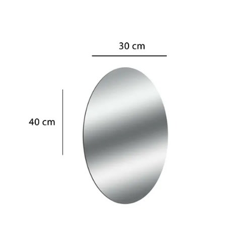Non-glass Self Adhesive Oval Mirror Sticker