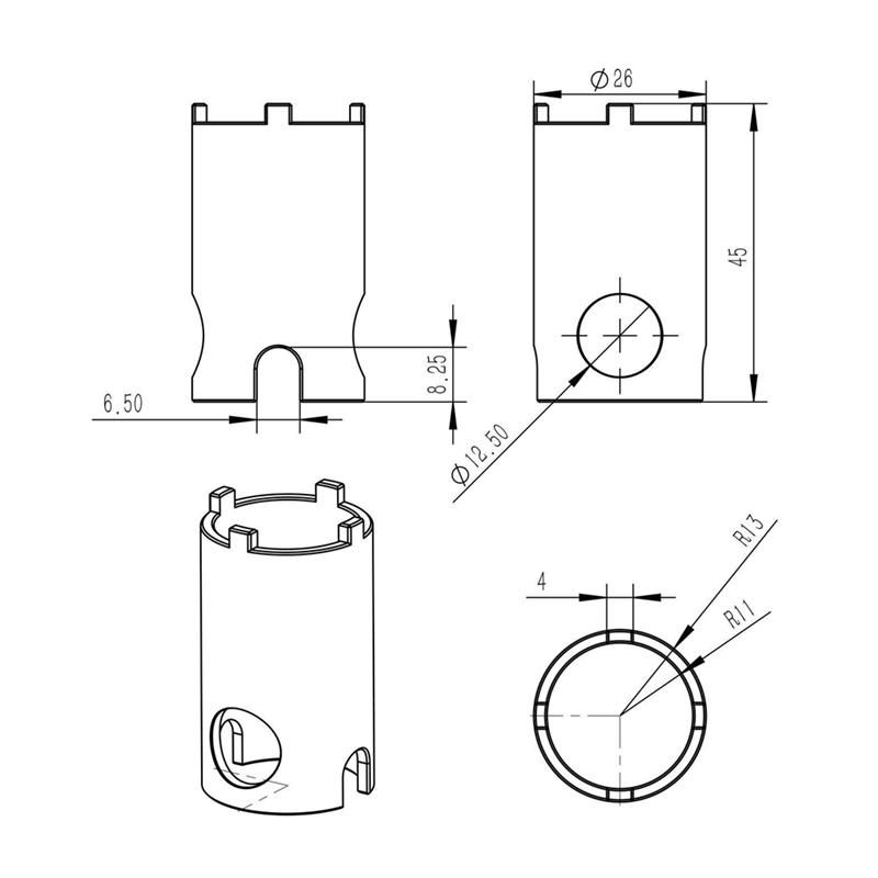 Motor for BBS01 02 Center Shaft Nut 304 Stainless Steel Sock