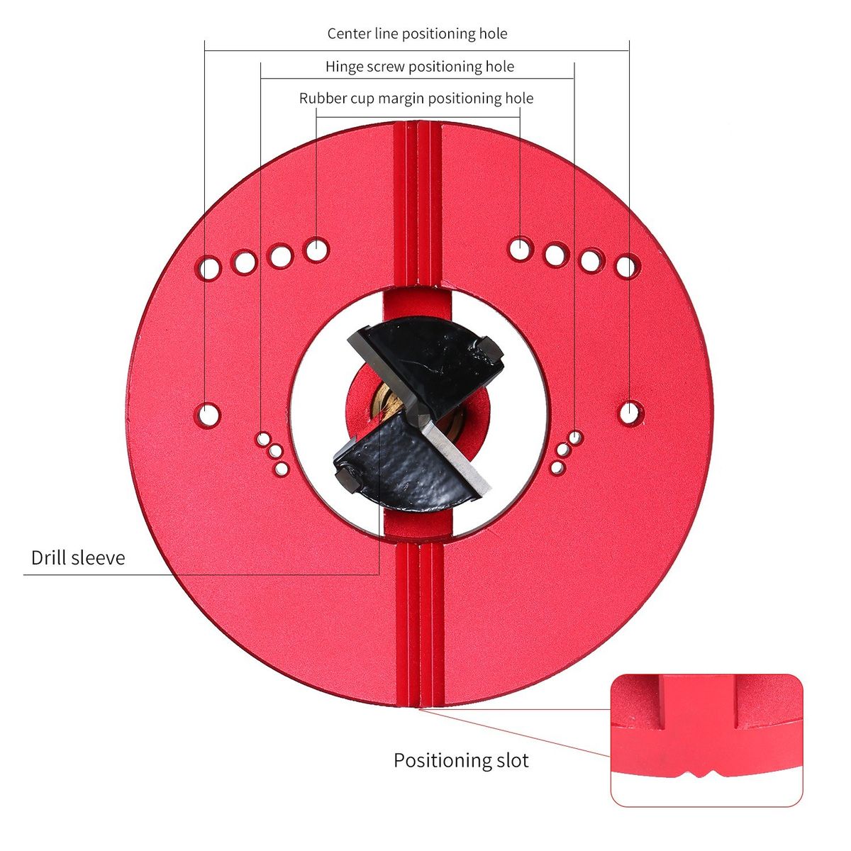 Multi-function Hinge Drilling Jig Woodworking Tool Drill