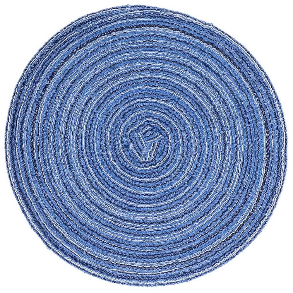 6Pcs Pot Trivets Braided Woven Trivet Coaster,Trivet Pad Blu
