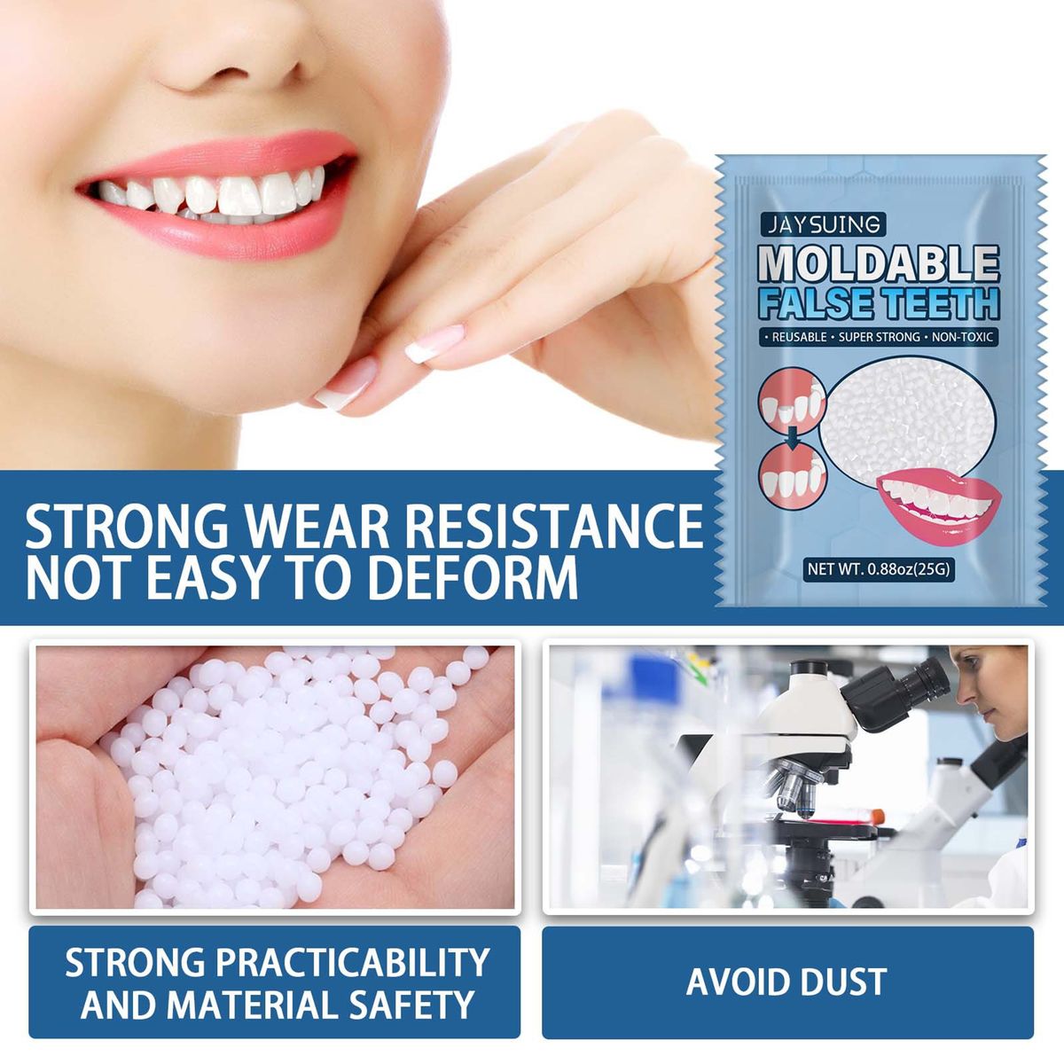 Moldable False Teeths 25g/Bottle Denture Cosplays
