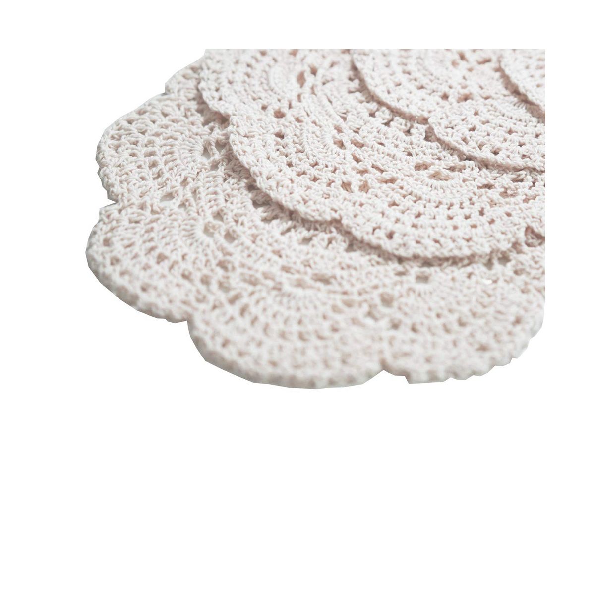 4PCS 8.6 Inch Doilies Crochet Round  Doily Handmade