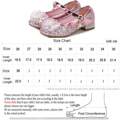 Girls' Single Sequined Flower Velcro Student Show Catwalk Low-heeled Shoes Pink