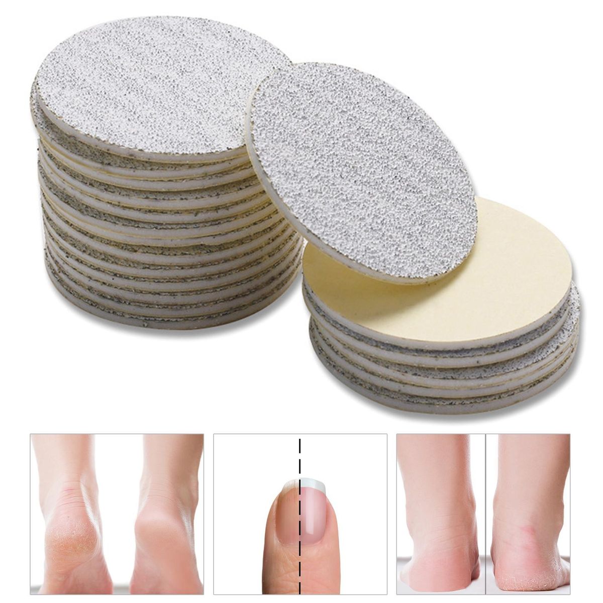50Pcs Pedicure 35mm Pedicure Tool Calluses Foot Paper