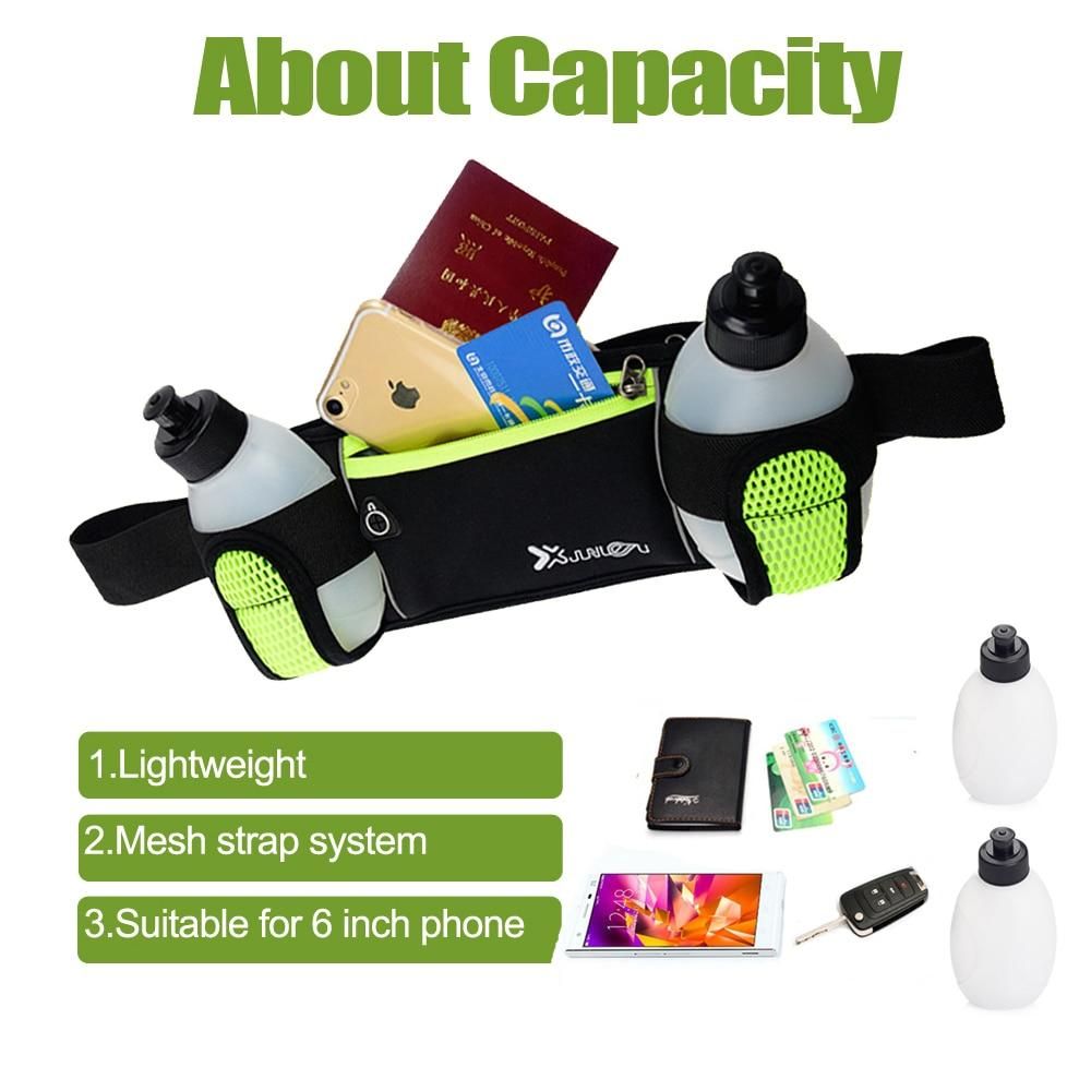 Trail Dual Pocket Running Bag Running Marathon Waist Belt For Phone Unisex Sports Fanny Pack Fitness Waist Pack Water Bottle