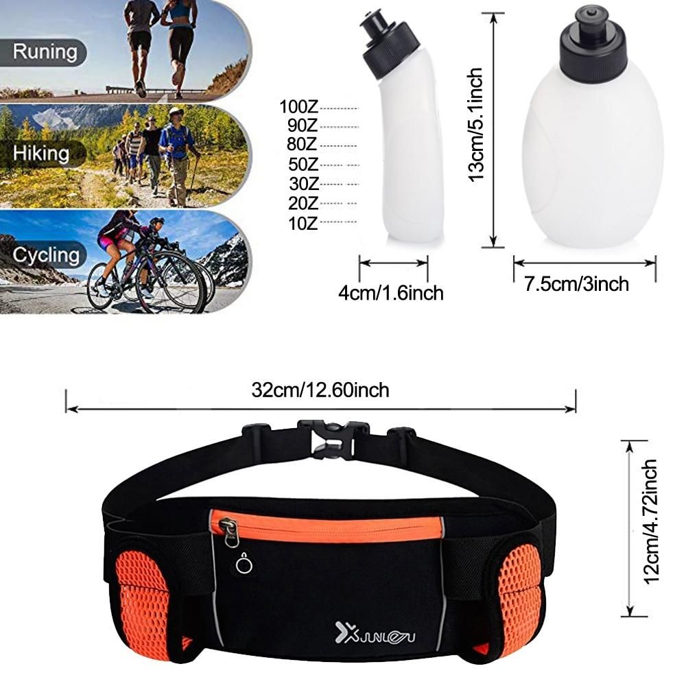 Trail Dual Pocket Running Bag Running Marathon Waist Belt For Phone Unisex Sports Fanny Pack Fitness Waist Pack Water Bottle