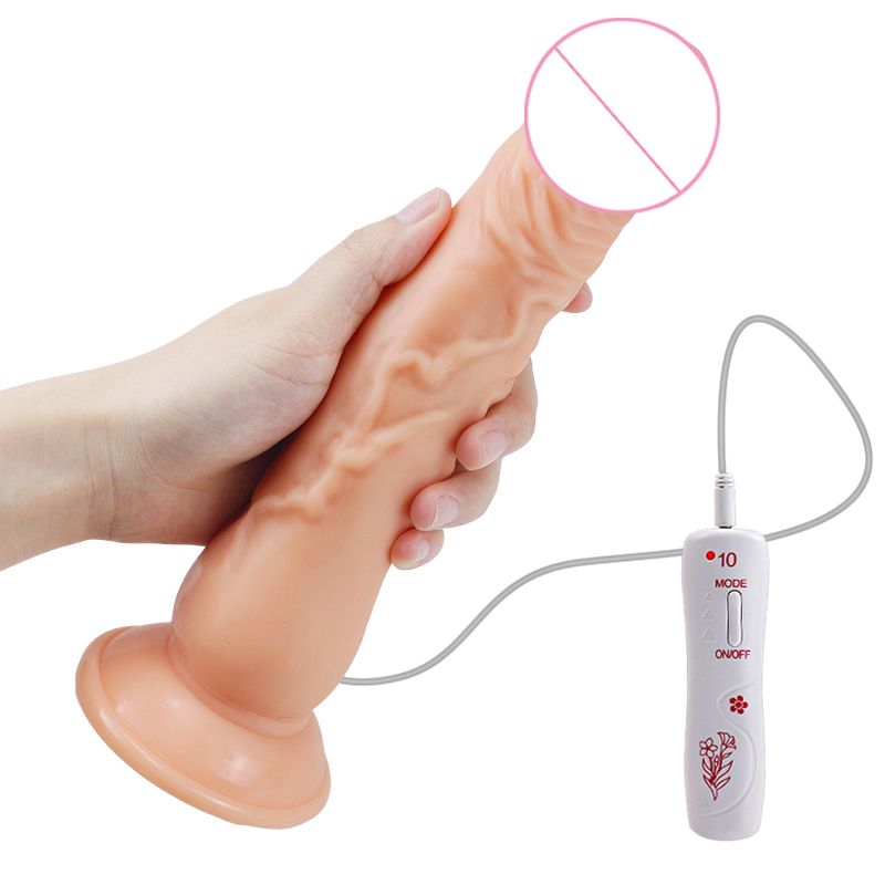 Huge Realistic 10 Mode Dildo Vibrator With Remote