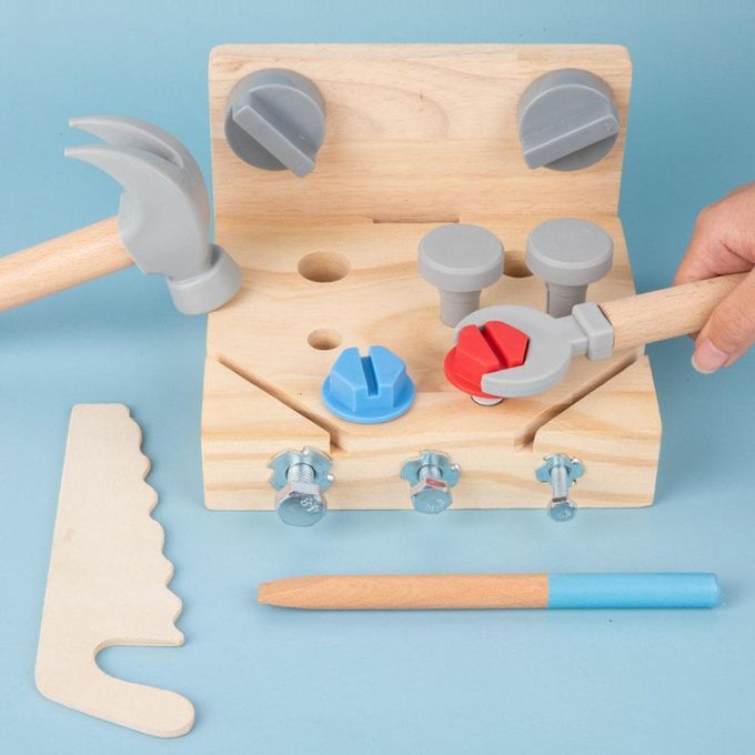 Wooden Tool Box Montessori Disassembly Set Educational Toy For Toddler