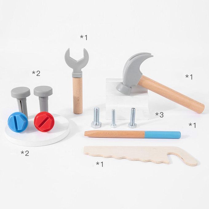 Wooden Tool Box Montessori Disassembly Set Educational Toy For Toddler