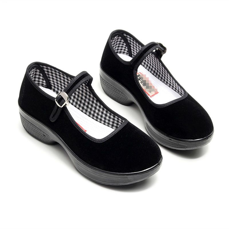 Women's Platform Shoes 4.5 Cm High Heel Black
