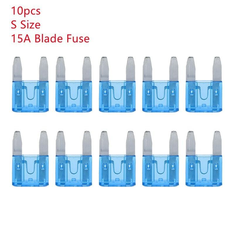 (Medium 3Amp)10/50/100pcs Aluminum Car Blade Fuse Kit For