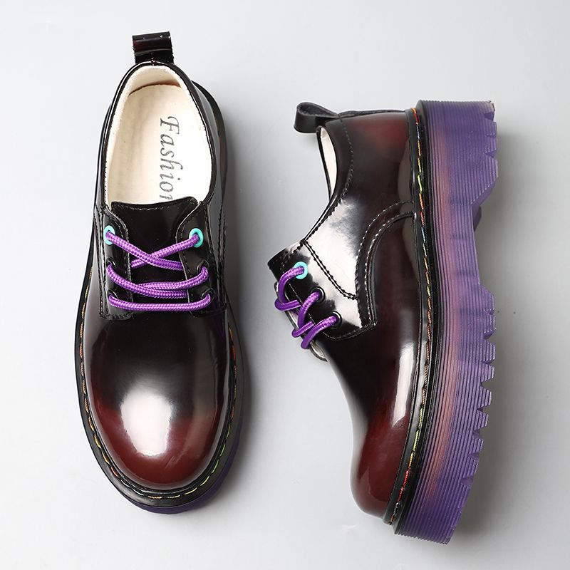 Classic Platform Chunky Heel Ladies Pumps Female Sweet Round Toe College Shoes