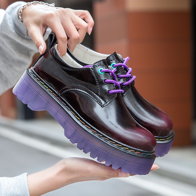 Classic Platform Chunky Heel Ladies Pumps Female Sweet Round Toe College Shoes