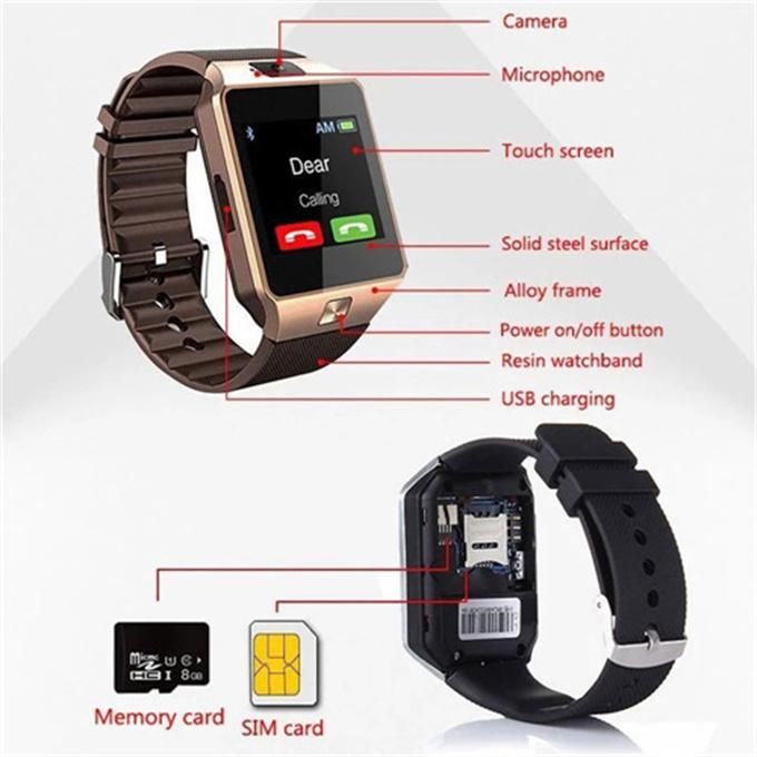 Women's Gold Smart Watch DZ09 Bluetooth Fashion Watch