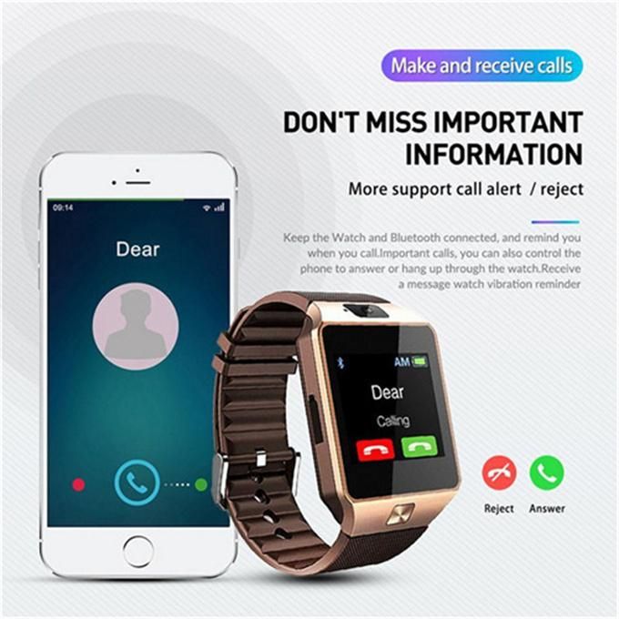 Women's Gold Smart Watch DZ09 Bluetooth Fashion Watch
