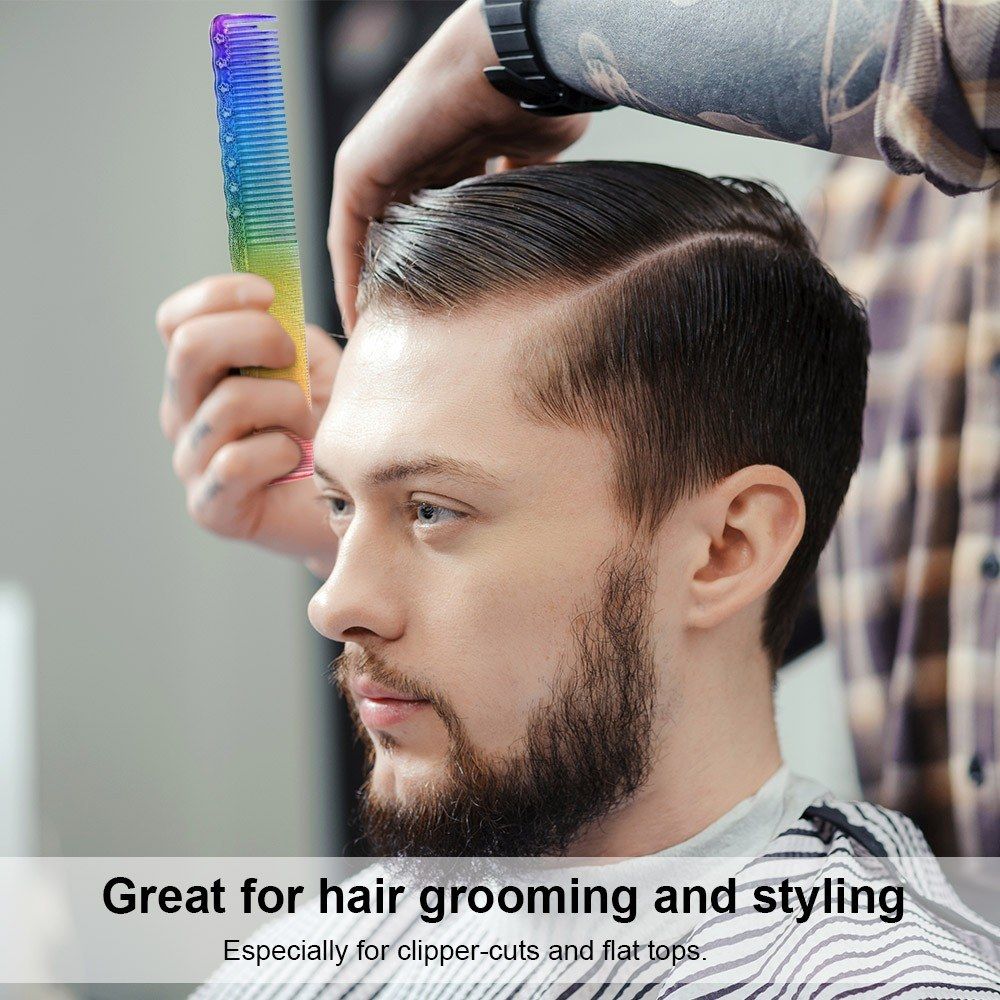 Colorful Haircut Comb Hair Cutting Styling Comb Grooming