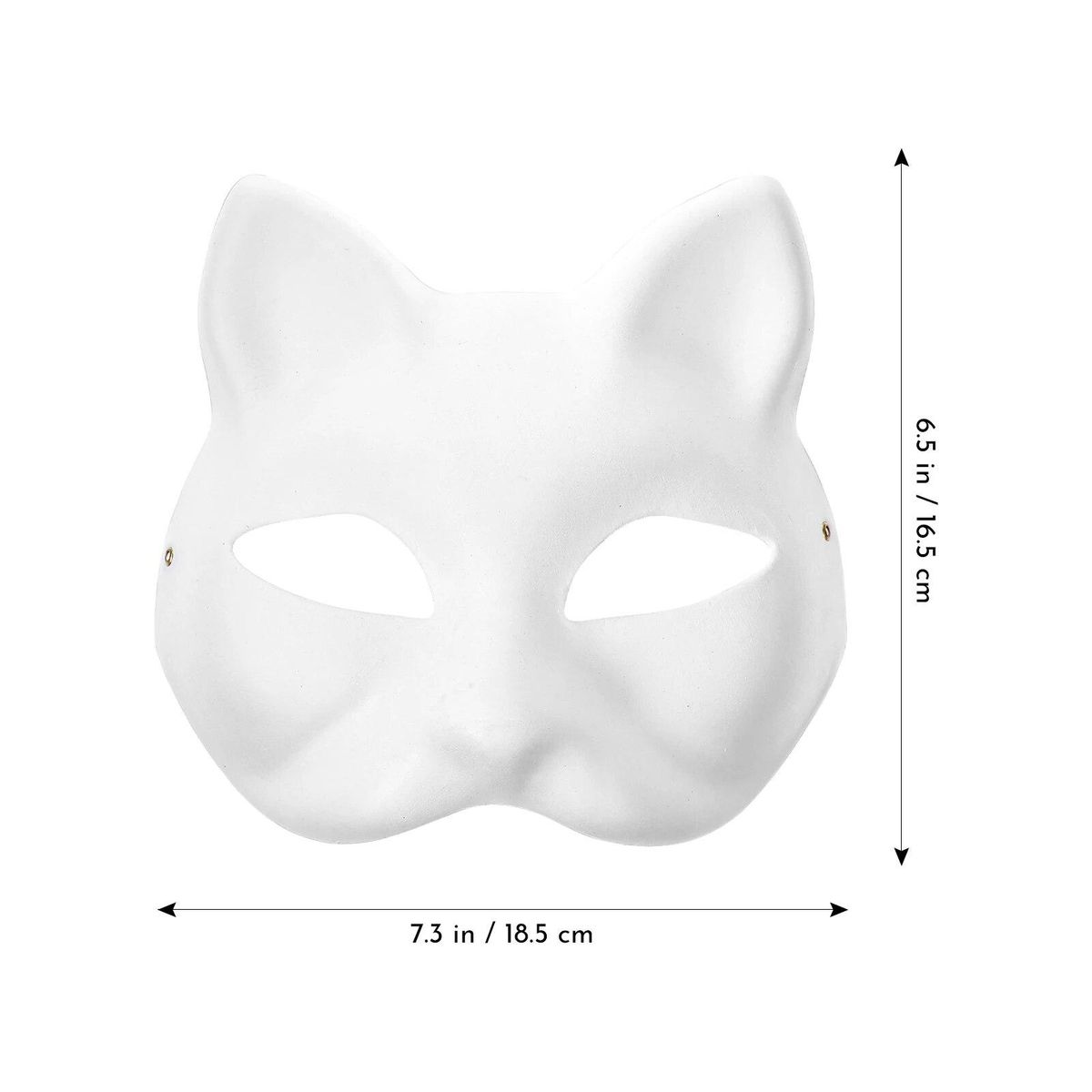 10Pcs Halloween Masks White Masks Paper Masks Blank Cat Mask For Decorating DIY Painting Masquerade Cosplay Party Blank Masks