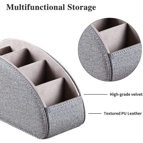 Tv Remote Control Holder With 5 Compartments
