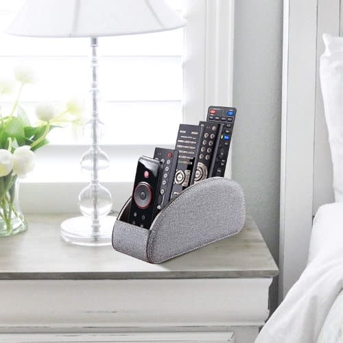 Tv Remote Control Holder With 5 Compartments