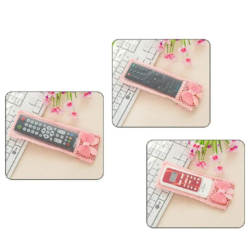 3Sizes Shockproof Bow-knot Remote Case Apple TV Remote Control Dust Protective Case for Home Electric Appliance Organizer