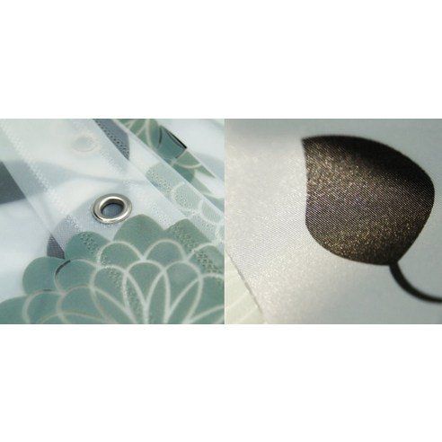 Bathroom PEVA Waterproof Shower Curtain Cotton Flower Toilet