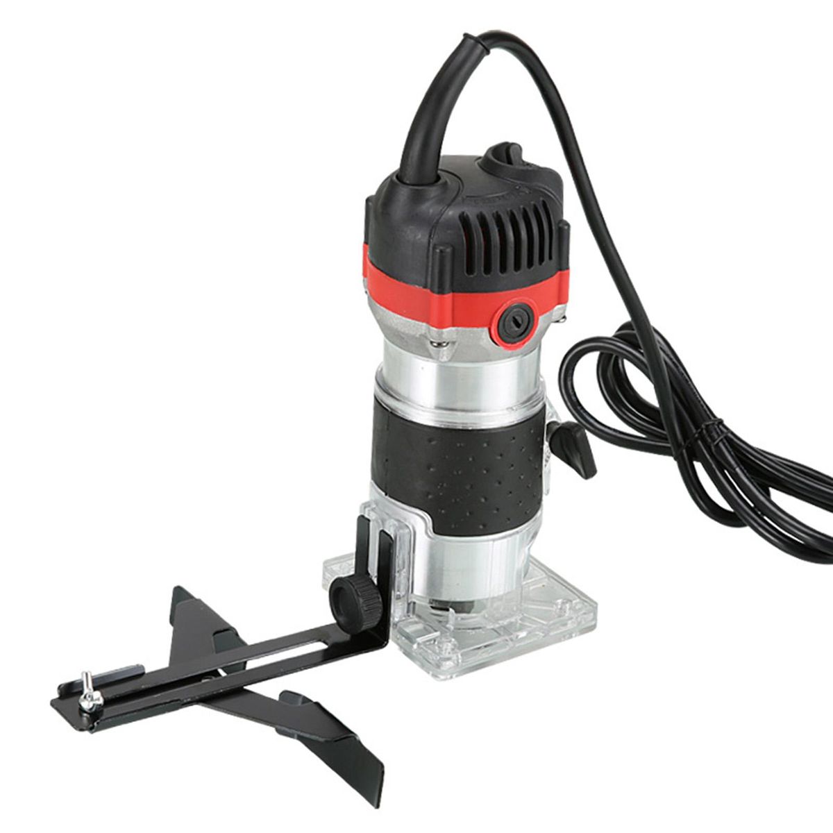 800W 30000r/min Multifunctional Electric Wood Trimmer Wood Router Laminate Trimmer Professional Slotting Trimming Grooving Machine for Woodworker Carpenter